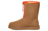 Women's UGG Classic Short Zipper Tape Logo Boot 'Chestnut'