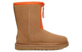 Women's UGG Classic Short Zipper Tape Logo Boot 'Chestnut'